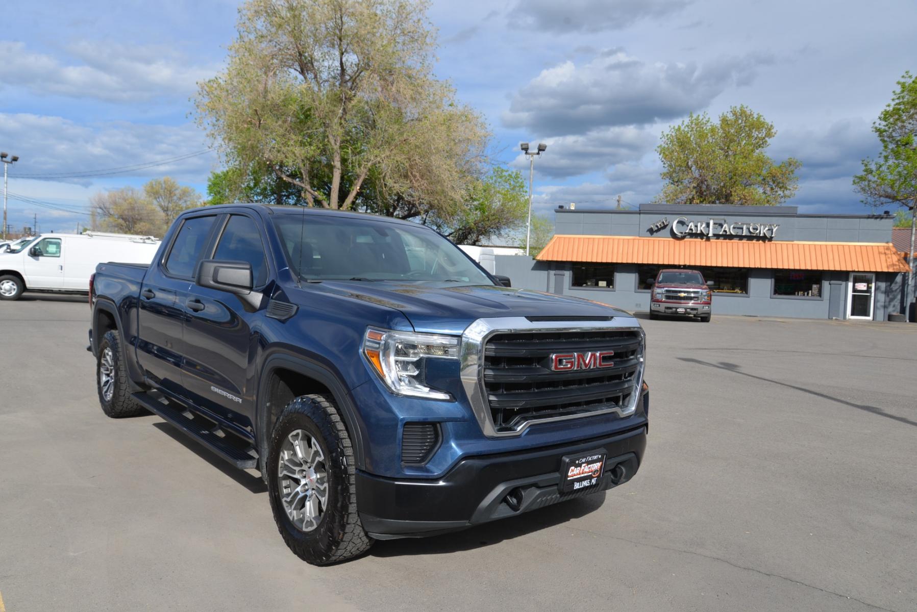 2019 Pacific Blue /Gray GMC Sierra 1500 Crew Cab Short Box 4WD (1GTU9AEF9KZ) with an 5.3L V8 OHV 16V engine, 6A transmission, located at 4562 State Avenue, Billings, MT, 59101, (406) 896-9833, 45.769516, -108.526772 - 2019 GMC Sierra 1500 Crew Cab Short Box 4WD - One owner! 5.3L V8 OHV 16V engine - 6 speed automatic transmission, 3.42 ratio rear axle ,stabilitrak, electronic stability control system w/ proactive roll avoidance, traction control, trailer sway ctrl & hill start assist, Teen driver mode x31 off - Photo #0